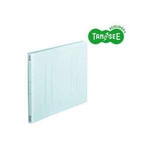 （まとめ）TANOSEE フラットファイル バインダー 2穴 〔スタンダードカラー〕A4ヨコ 150枚収容 青 10冊入×10パック