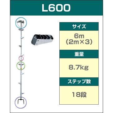 ロッキーラダー 2/ L-600 (1本ハシゴ) / 木登りハシゴ｜forest-world