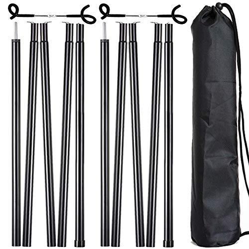 Drizzle テント タープ ウイング 用 アジャスタブル ポール 2本セット 直径19mm 分割式 5本連結 190cm 超々ジュラルミン ソロキ 格安店