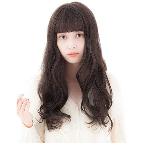Linea-Storia (リネアストリア) ウィッグ フルウィッグ ロング ゆるふわ 「HEART BEATロングウェイブ」 (シースルーバングM
