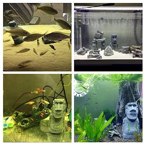 22 新作 観賞魚生体 Pont Du Monde 水槽 オブジェ 置物 モアイ モアイ像 熱帯魚 アクアリウム インテリア 飾り 大小2個セット Www Virginiawaldenford Com