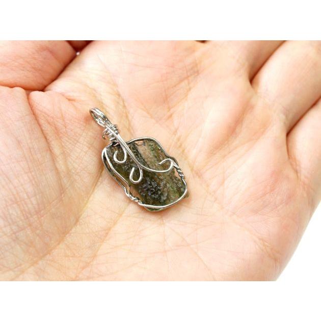 モルダバイト ペンダントトップ （ワイヤータイプ） No.5 【画像