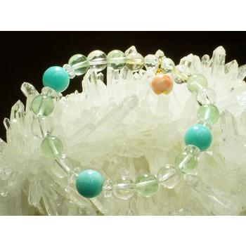 珊瑚デザインブレスレット（アマゾナイト） |  | 01