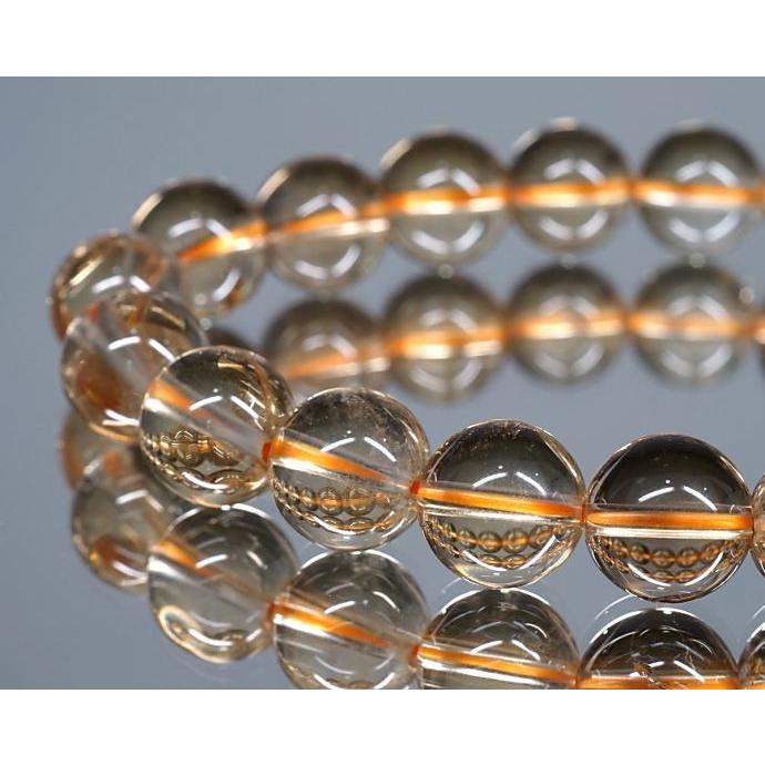 最高級 【プレミアム】 シトリン ブレスレット （非加熱・無処理） 10.5mm玉 No.4 パワーストーン 天然石 |  | 01
