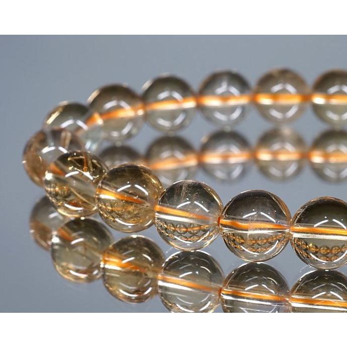 最高級 【プレミアム】 シトリン ブレスレット （非加熱・無処理） 10.5mm玉 No.5 パワーストーン 天然石 |  | 01