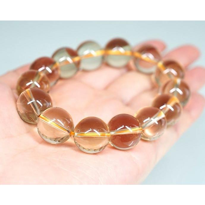 最高級 【プレミアム】 シトリン ブレスレット （非加熱・無処理） 16mm玉 No.11 パワーストーン 天然石 |  | 04