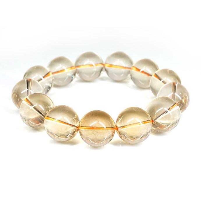 最高級 【プレミアム】 シトリン ブレスレット （非加熱・無処理） 19mm玉 No.12 パワーストーン 天然石 | 