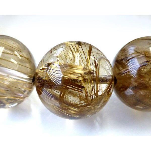 最高級 タイチンルチル（ブラウンカラー） ブレスレット 16mm玉 No.6 （鑑別書付） タイチンルチル ブレスレット 8.5mm玉 No.50 （鑑別書付） 最高級 【プレミアム】｜最高級 パワーストーン販売のフォレストブルー【送料無料】【返品交換OK】