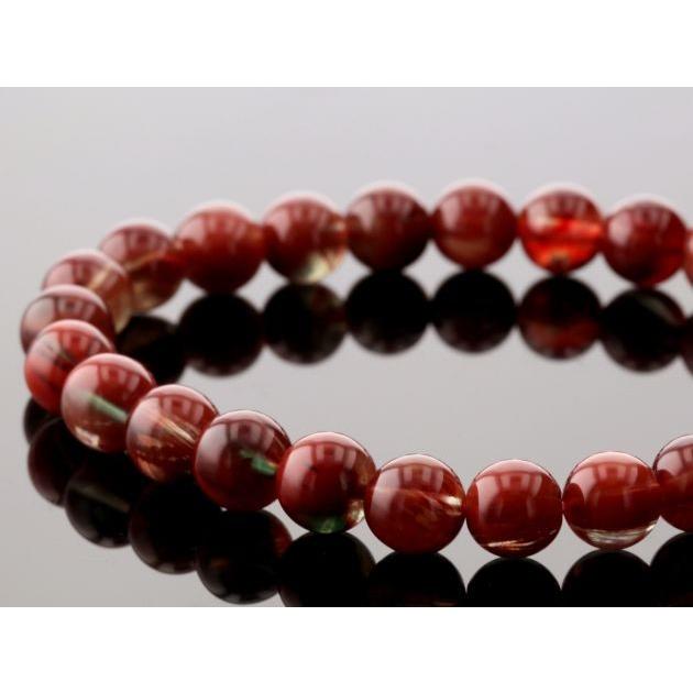 レッドアンデシン ブレスレット ハイクオリティ極美品 7〜7.5mm玉 アンデシン（レッド） ブレスレット 7.5mm玉 No.7 パワーストーン