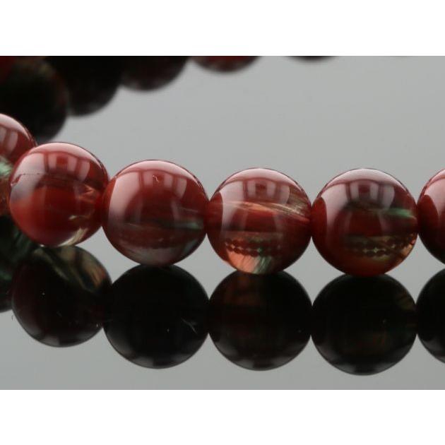 アンデシン（レッド） ブレスレット 7.5mm玉 No.7 パワーストーン