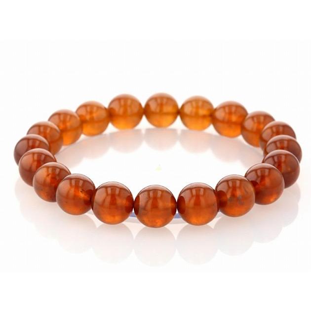 オレンジガーネット【ヘソナイト】　天然石 ブレスレット　ハンドメイド 最高級（5A） オレンジガーネット（ヘソナイト） ブレスレット 10.5mm