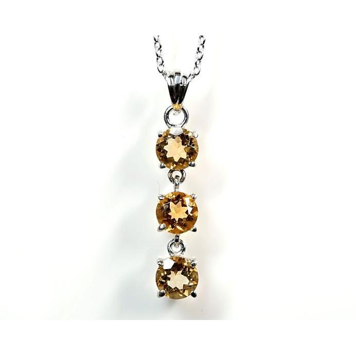 シトリン ペンダントトップ　3連タイプ   パワーストーン 天然石 | 