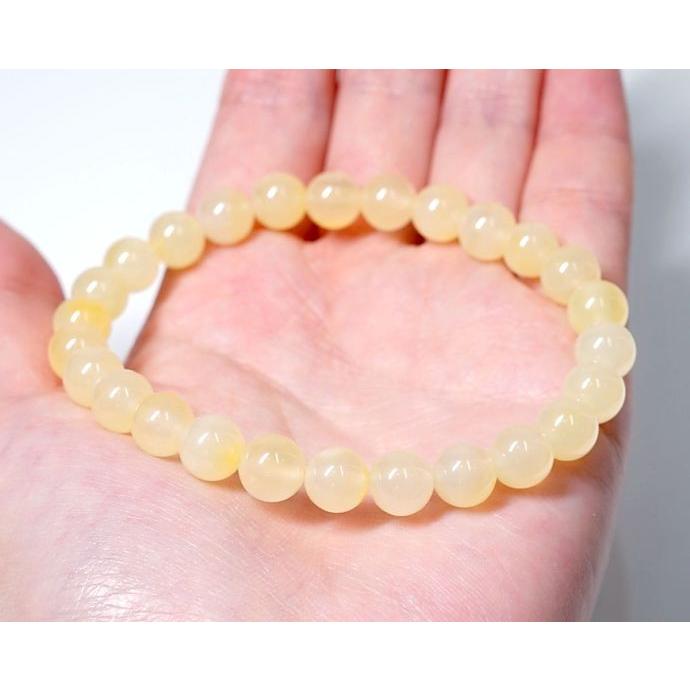 最高級（5A） イエロー スミソナイト ブレスレット 8mm玉 No.11
