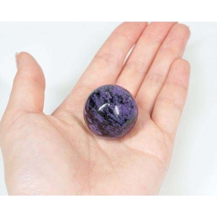 チャロアイト 丸玉・スフィア 置物 29mm玉 No.5 パワーストーン 天然石
