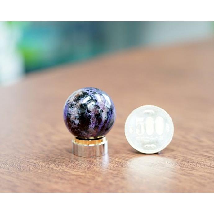 チャロアイト 丸玉・スフィア 置物 29mm玉 No.5 パワーストーン 天然石