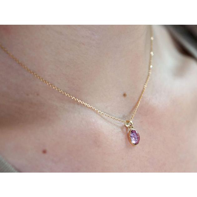 最高級（5A） インペリアルピンクトパーズ ペンダントトップ （18金イエローゴールド）  No.10 パワーストーン 天然石 |  | 03