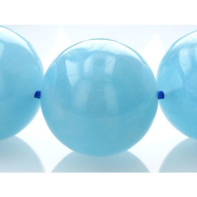 最高級（5A） アクアマリン ブレスレット 21mm玉 No.6 パワーストーン 天然石 |  | 02