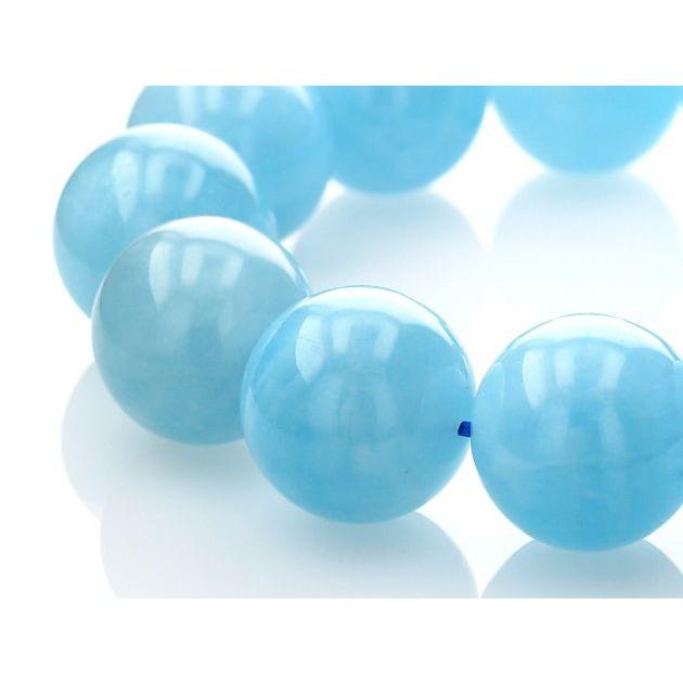最高級（5A） アクアマリン ブレスレット 22mm玉 No.7 パワーストーン 天然石 | 