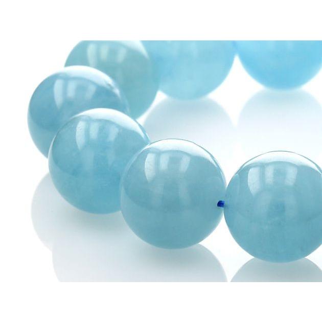 最高級（5A） アクアマリン ブレスレット 22mm玉 No.8 パワーストーン 天然石 | 