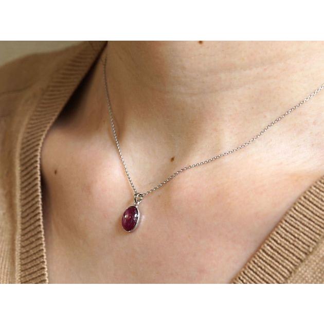 最高級（5A） スタールビー ペンダントトップ （18金ホワイトゴールド）  No.10 パワーストーン 天然石 |  | 03