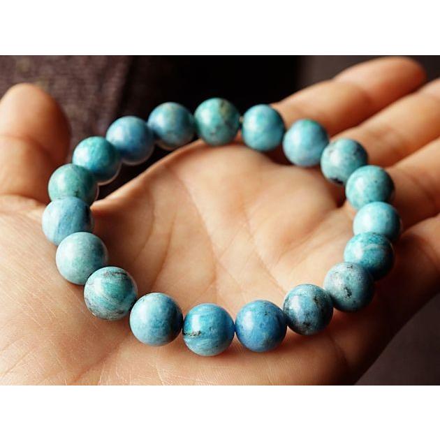 最高級（5A） ブルーオパール ブレスレット 10.5mm玉 No.34 パワーストーン 天然石 |  | 03
