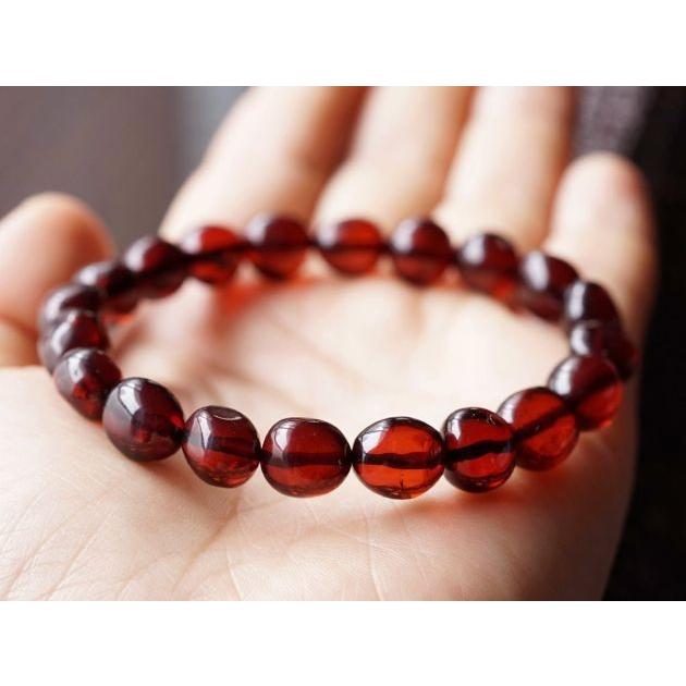 最高級（5A） 天然アンバー（琥珀） イレギュラーブレスレット  No.6 パワーストーン 天然石 |  | 03