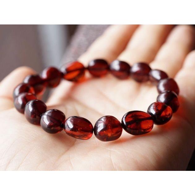 最高級（5A） 天然アンバー（琥珀） イレギュラーブレスレット  No.7 パワーストーン 天然石 |  | 03