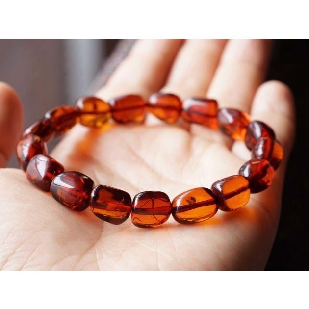 奉呈奉呈最高級（5A） 天然アンバー（琥珀） イレギュラーブレスレット
