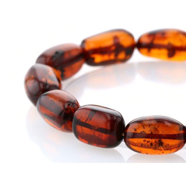 最高級（5A） 天然アンバー（琥珀） イレギュラーブレスレット  No.10 パワーストーン 天然石 | 