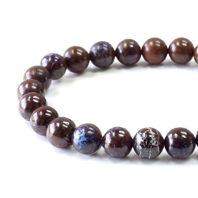 最高級（5A） ボルダーオパール ブレスレット 8mm玉 No.3 パワーストーン 天然石 | 