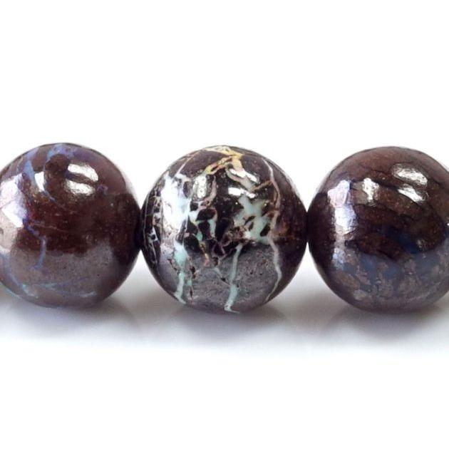 最高級（5A） ボルダーオパール ブレスレット 8mm玉 No.3 パワーストーン 天然石 |  | 02