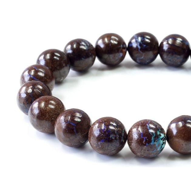 最高級（5A） ボルダーオパール ブレスレット 12mm玉 No.7 パワーストーン 天然石 | 