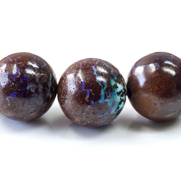 最高級（5A） ボルダーオパール ブレスレット 12mm玉 No.7 パワーストーン 天然石 |  | 02