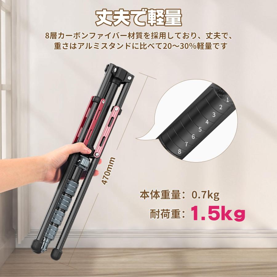 Ulanzi ライトスタンド 撮影用スタンド カーボン製 軽量 194cm Ulanzi ライトスタンド 撮影用スタンド カーボン製 軽量 194cm