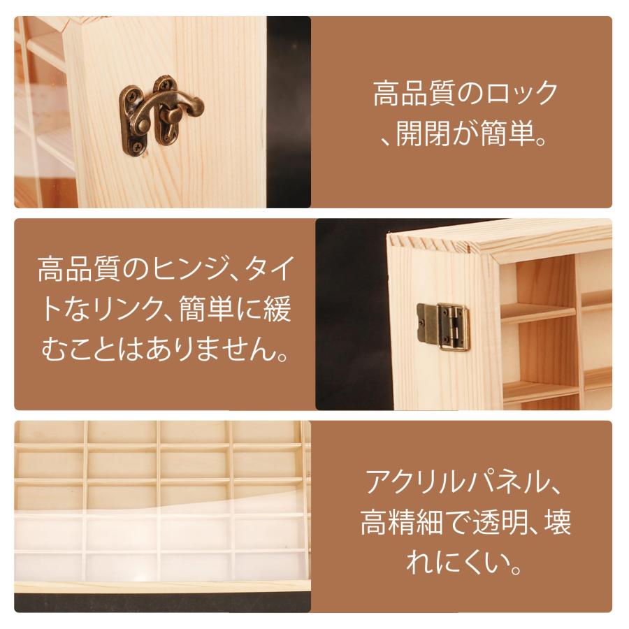 aleawol ミニカーケース 木製 60台収納可能 透明アクリル扉付け aleawol ミニカーケース 木製 60台収納可能 透明アクリル扉付け