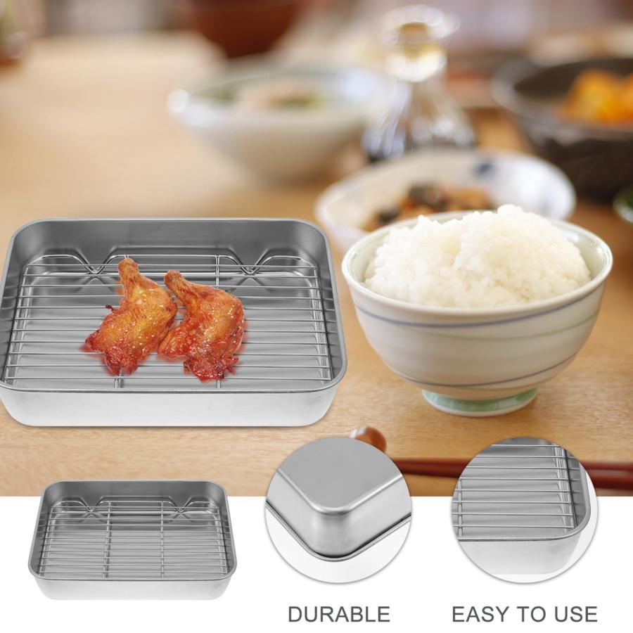 NUOLUX バット 料理 ステンレス 揚げ物 トレー 深型 耐熱バット NUOLUX バット 料理 ステンレス 揚げ物 トレー 深型 耐熱バット