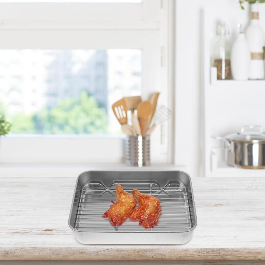 NUOLUX バット 料理 ステンレス 揚げ物 トレー 深型 耐熱バット NUOLUX バット 料理 ステンレス 揚げ物 トレー 深型 耐熱バット