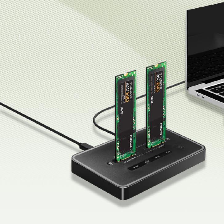 Kurflo SSD M.2 NVMe クローン スタンド USB3.2 Gen2x2 20Gbps クローン機能付 PCIe NVMe M ...