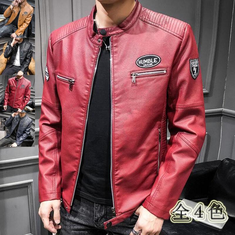 ライダース メンズ 革ジャン 裏起毛 裏ボア アウター レザー ジャケット ステンカラー ジャンパー 4色 大人気 Ba1129 フォリスト 通販 Yahoo ショッピング