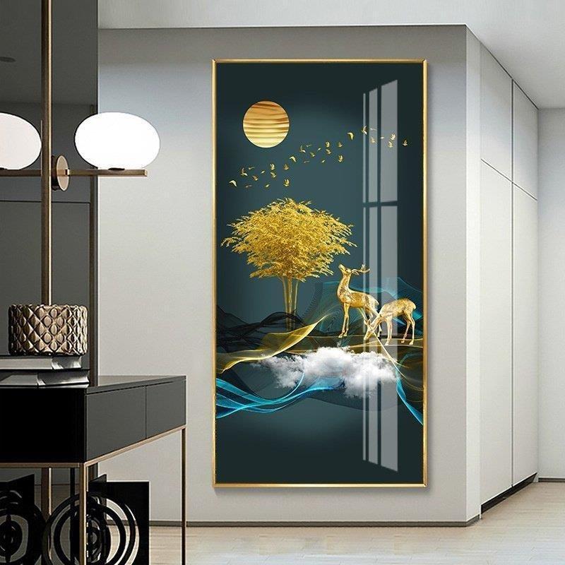 壁飾り 玄関飾り用 壁掛け 美術品 装飾画 飾り絵 高品質 アートパネル 絵画 北欧風装飾画 廊下壁画 玄関装飾画 通路壁画 黄金鹿 四角形 リビングルーム装飾画 Ba2400 フォリスト 通販 Yahoo ショッピング