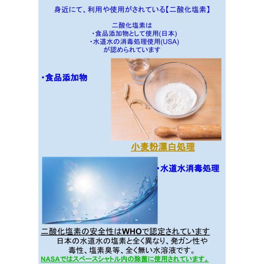 除去・除菌・防腐・消臭 4つのチカラがある成分【安定化(水成)二酸化