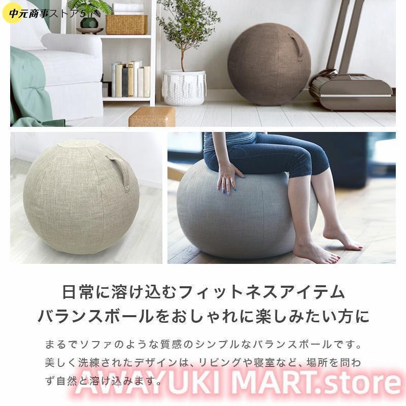 バランスボール 65cm 洗えるカバー付 空気入れポンプ付 ヨガボール 体幹トレーニング フィットネス エクササイズ 筋トレ ダイエット デスクチェア 椅子 おしゃれ | ブランド登録なし | 01