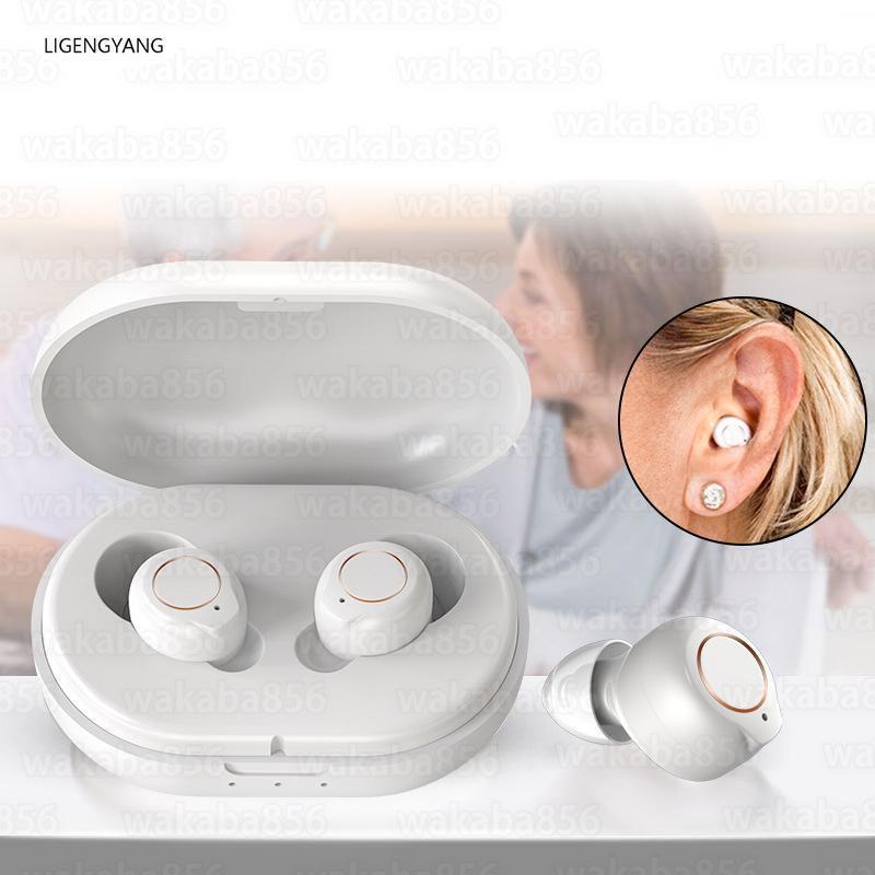 集音器 補聴器 デジタル USB 充電式 Bluetooth デザイン 両耳 (左右