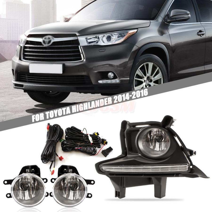 トヨタ ハイランダー HIGHLANDER 20142016年 LEDフロントバンパーライト フロントフォグランプ ランニングライト 警告灯