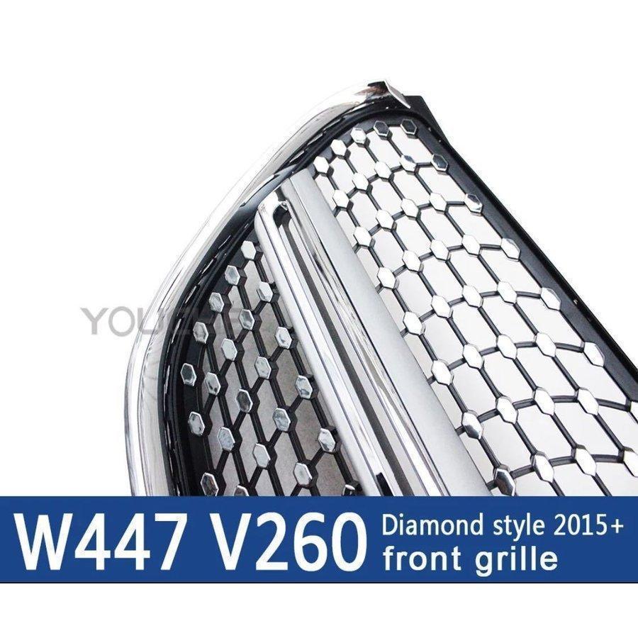 販売されてい 高品質//メルセデスベンツ W447 ダイヤモンドグリル Vクラス Mercedes Benz フロントグリル V250/V260 (2015-2018) 外装 パーツ 社外品