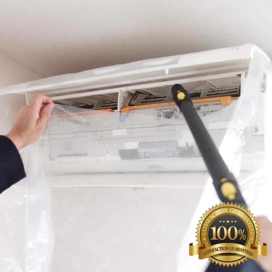 エアコン掃除 カバー 透明 \雑誌掲載 プロも絶賛/ 洗浄 シート かぶせるだけでらくらく洗浄 スチームクリーナー 対応 国内正規1年保証 の商品画像