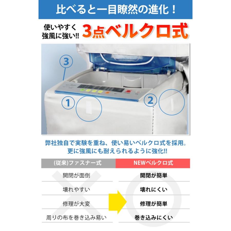 洗濯機 カバー 3年耐久 \雑誌掲載 圧倒的高評価/ 4面 全自動 正規1年保証 Lサイズ ：幅58×奥行60×高さ92cm（洗濯物 約8.0Kg）｜forestoyc｜06