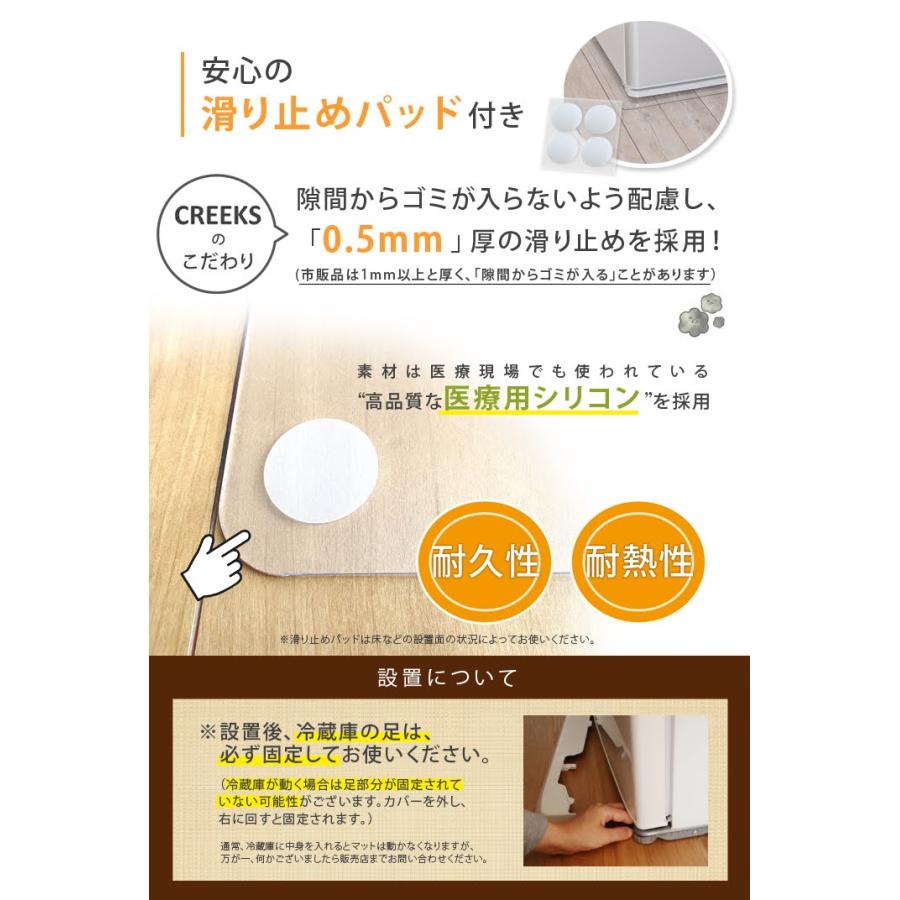 冷蔵庫マット\楽天8冠 雑誌掲載 圧倒的高評価 / 傷防止 下敷き 冷蔵庫 洗濯機 床保護 Lサイズ 70×75cm RM-03 国内正規2年保証 | ブランド登録なし | 05