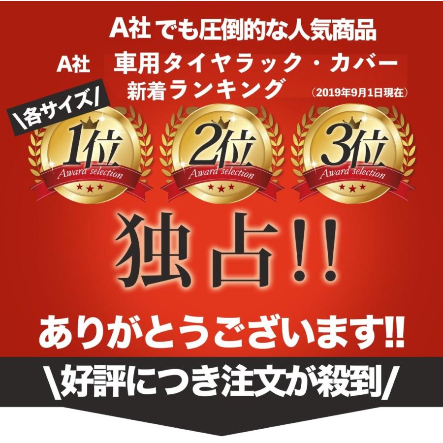 6月15日頃入荷予定タイヤカバー\雑誌掲載 プロも絶賛 3年耐久/ 車 屋外 防水 紫外線 保管QA集 位置シート付属 正規1年保証 Sサイズ 65×90cm (普通車 ミニバン )｜forestoyc｜02