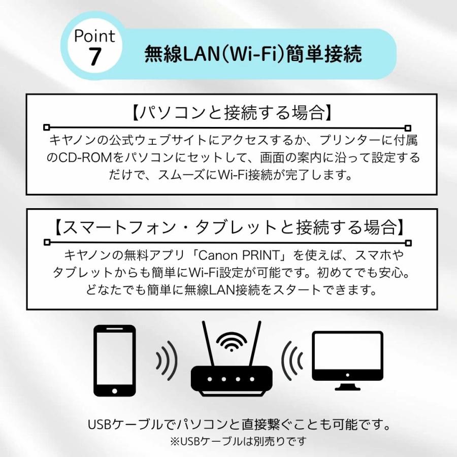 プリンター キャノン プリンター 複合機 家庭用 家庭用プリンター Wi-Fi スマホ ピンク 白 黒 自動両面印刷 コピー機 セットアップ用純正インク付き |  | 11